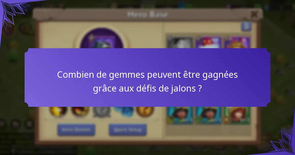 Quelles récompenses cumulatives les joueurs peuvent-ils gagner grâce aux défis de jalons ?