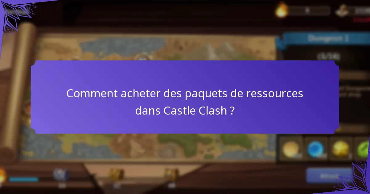Quels matériaux d'amélioration sont inclus dans les paquets de ressources ?