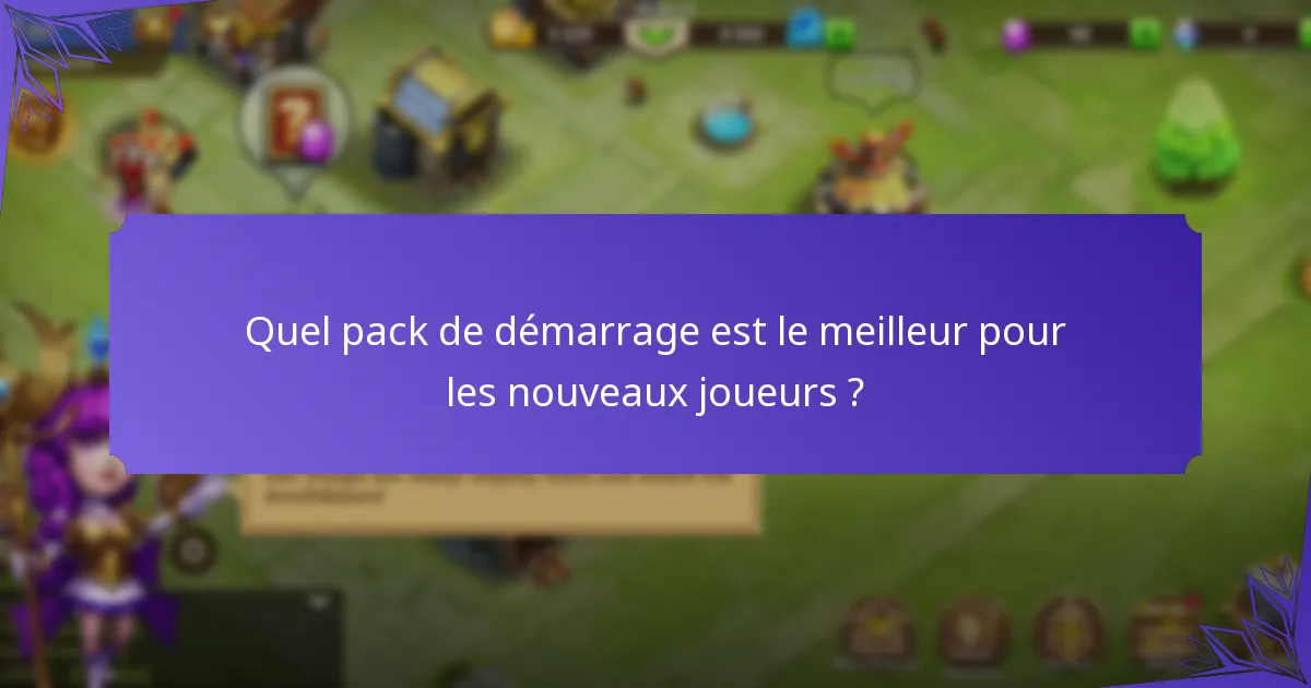 Quelles ressources les packs de démarrage fournissent-ils ?