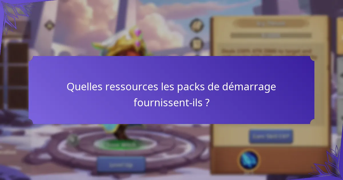 Quand les packs de démarrage se rafraîchissent-ils ou changent-ils ?